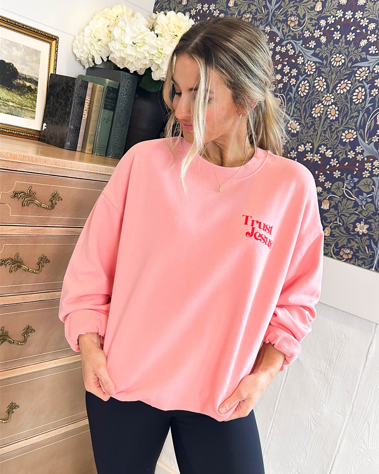 Trust Jesus Graphic Sweatshirt