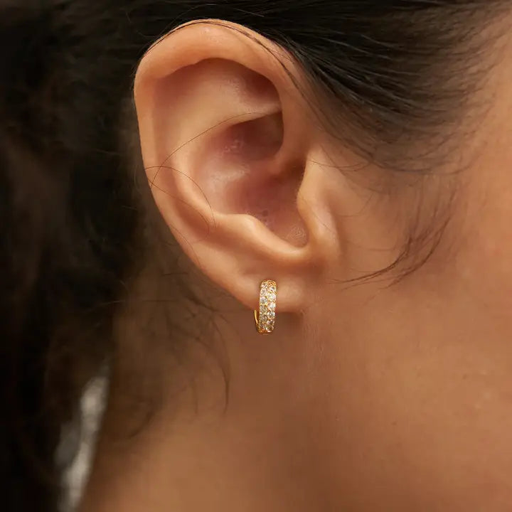 Crystal Huggie Earrings