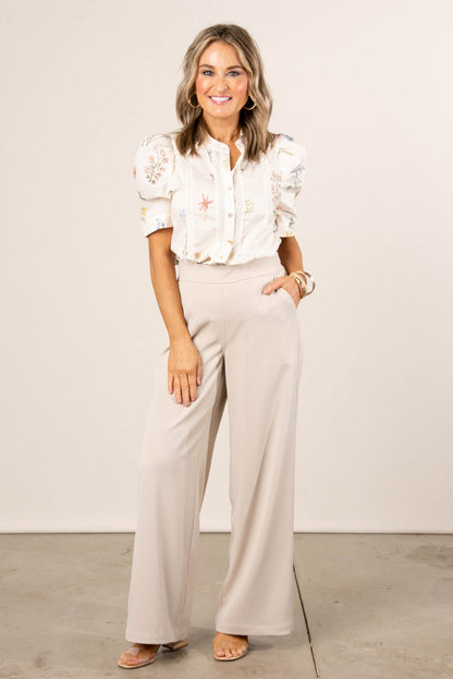 Floral Lace Inset Shirt