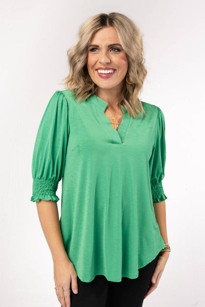 Liz Smocked Sleeve Top *Final Sale*