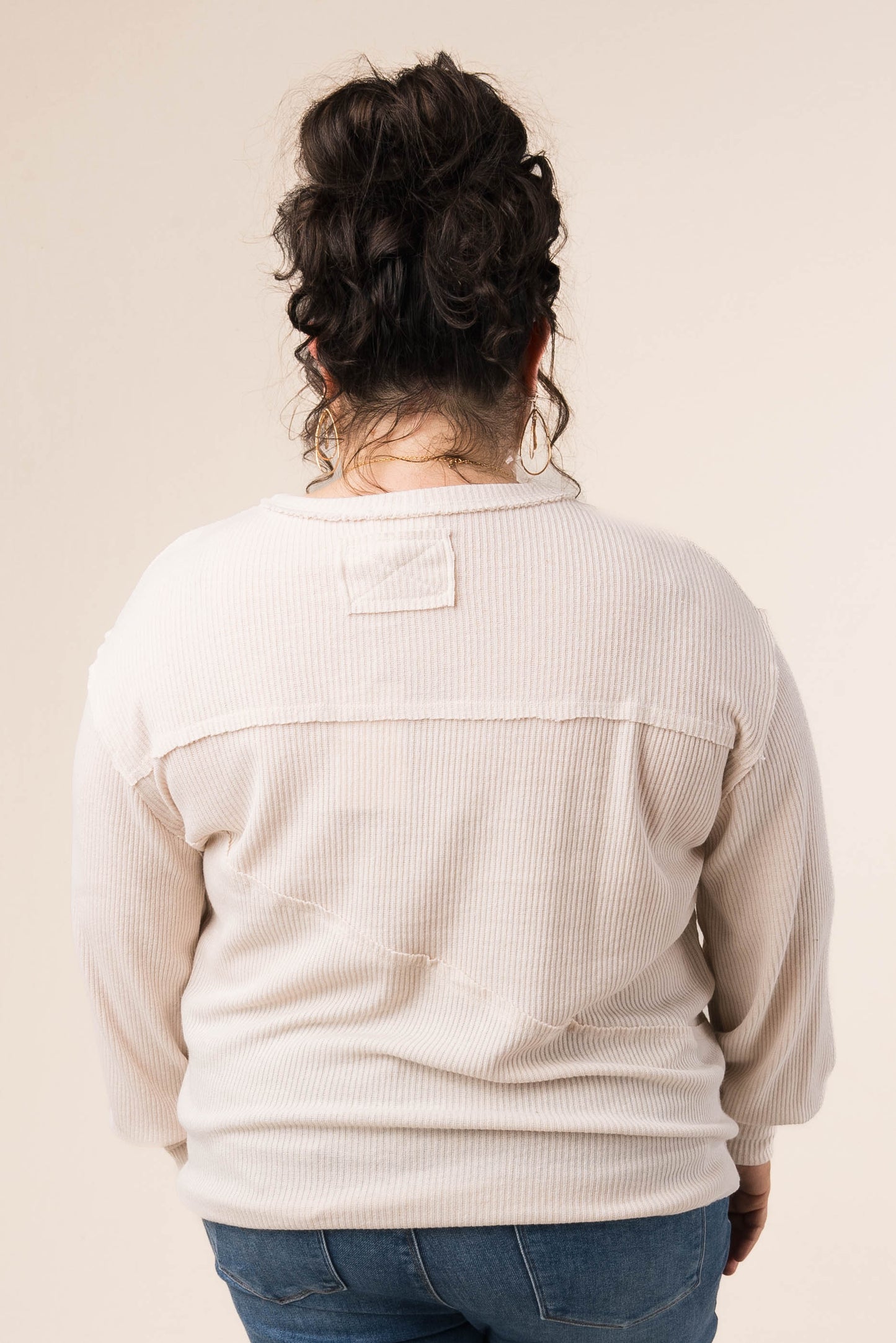 Ribbed Exposed Seam Top *Final Sale*