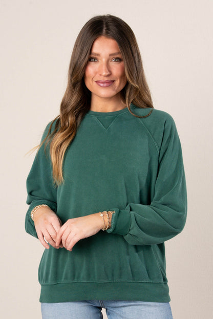 Washed Raglan Sweatshirt