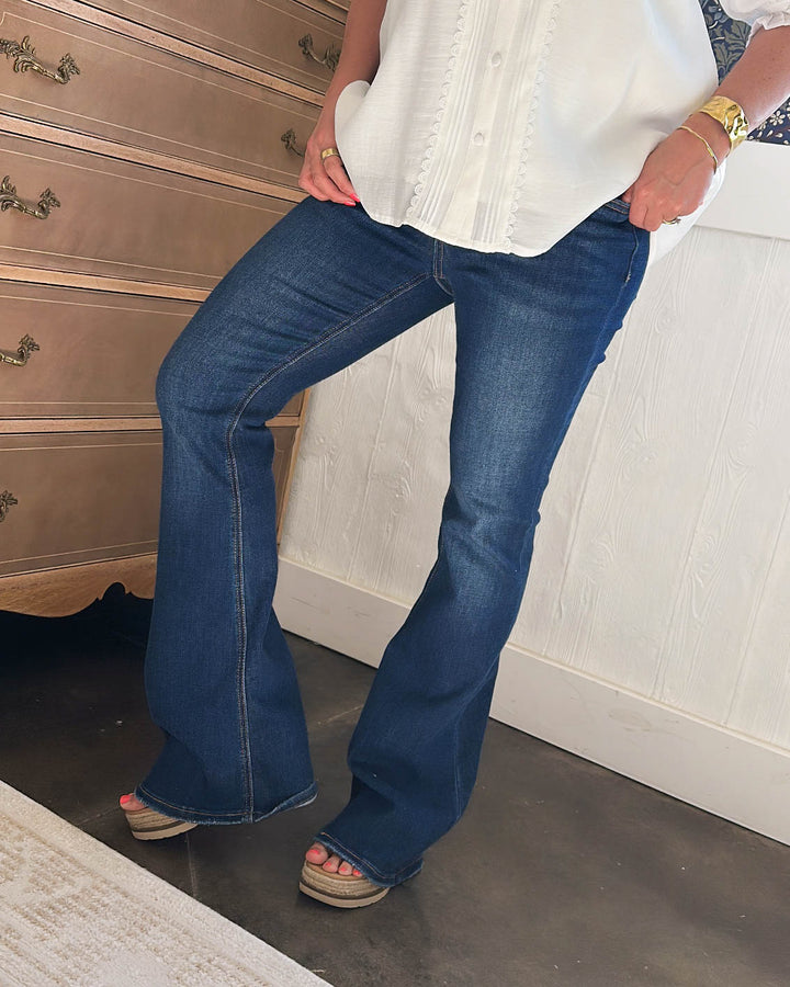 Lovervet by VERVET | Kacie Mid Rise Flare Jeans