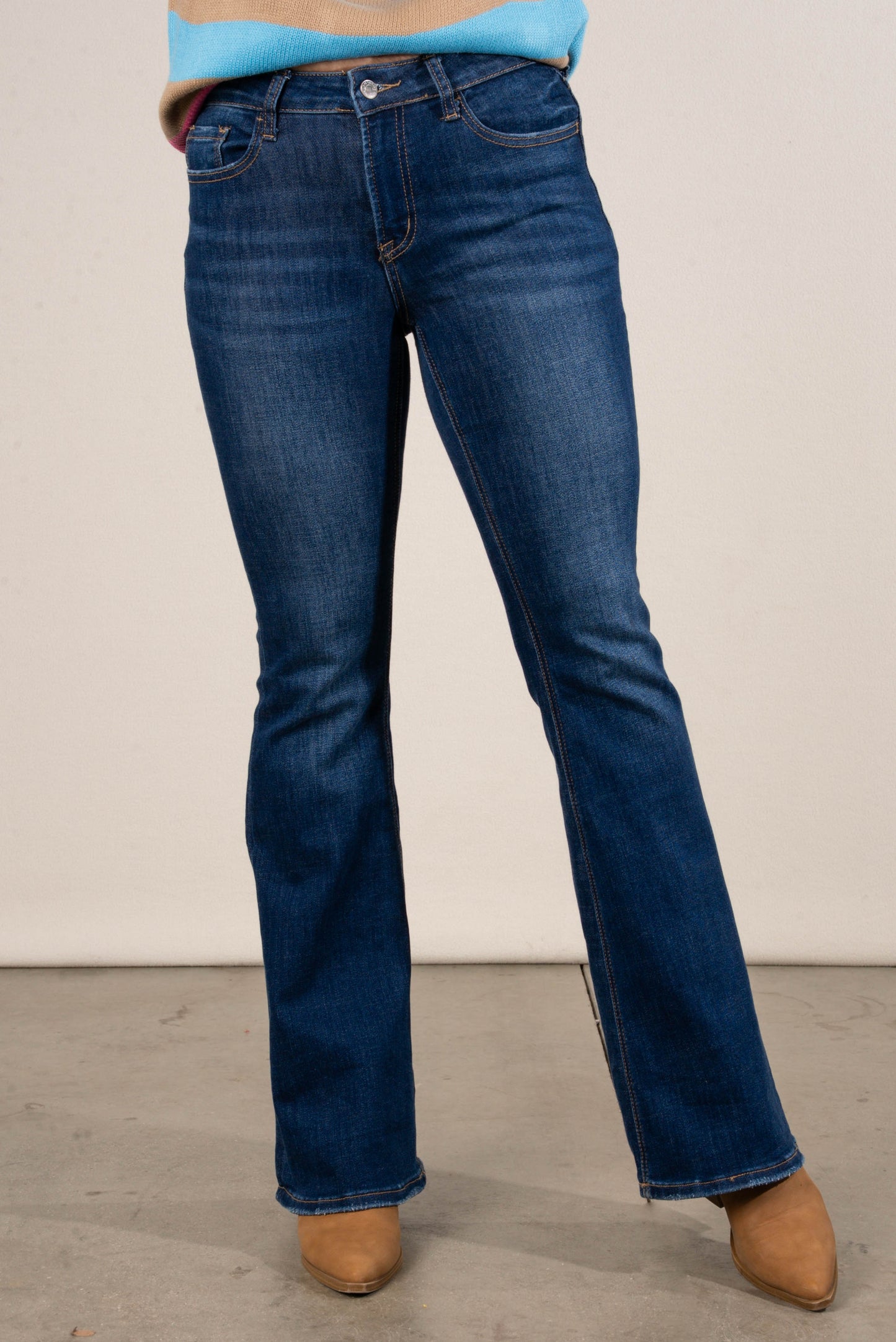 Lovervet by VERVET | Kacie Mid Rise Flare Jeans