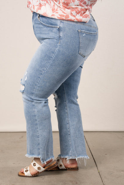 Risen High Rise Crop Flare Jeans *Final Sale*