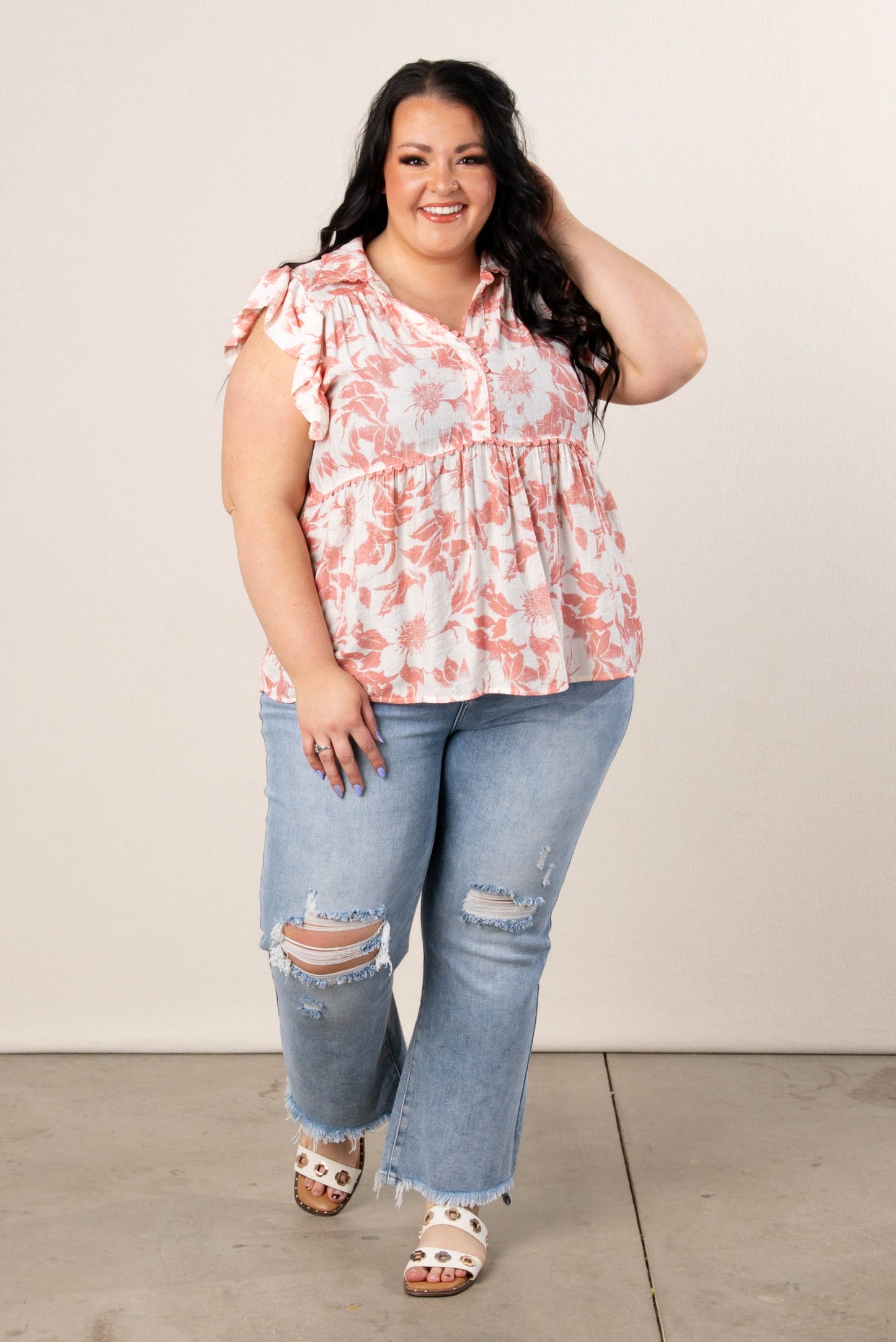 Risen High Rise Crop Flare Jeans *Final Sale*