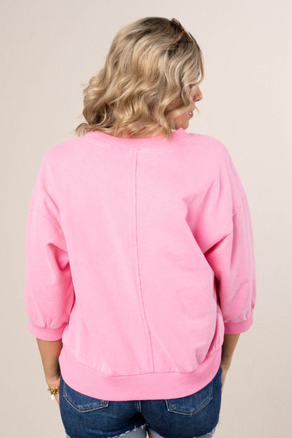 Top Stitch Dolman Pullover
