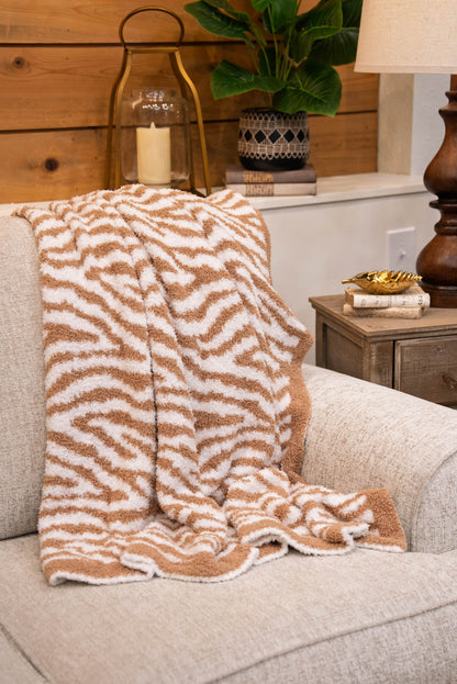 Plush Zebra Print Blanket