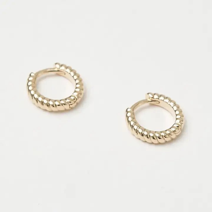 Twisted Huggie Earrings
