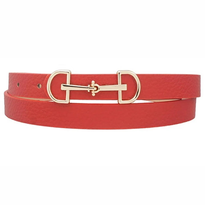 Pebbled Horsebit Buckle Belt