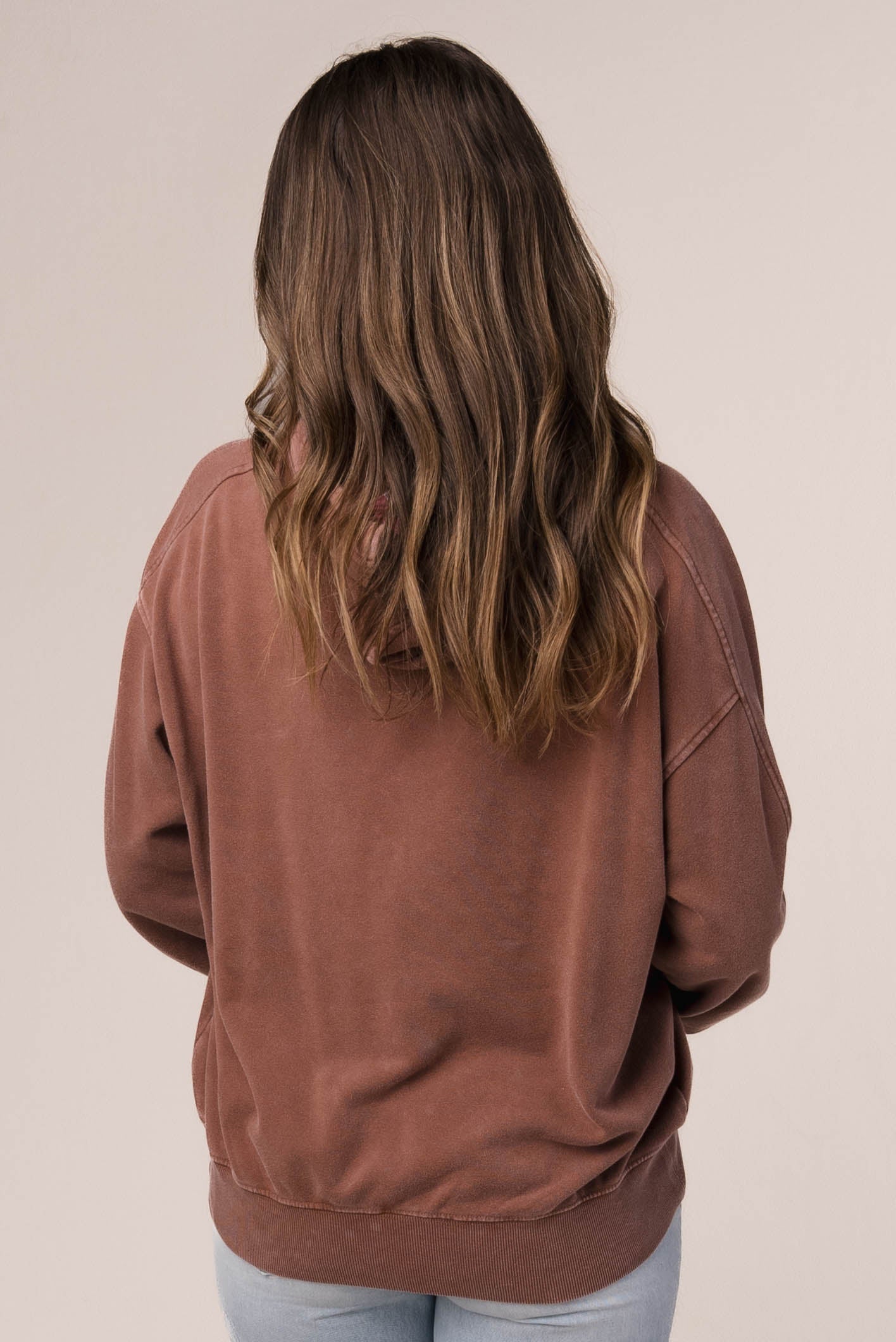 Washed Seamed Hooded Pullover