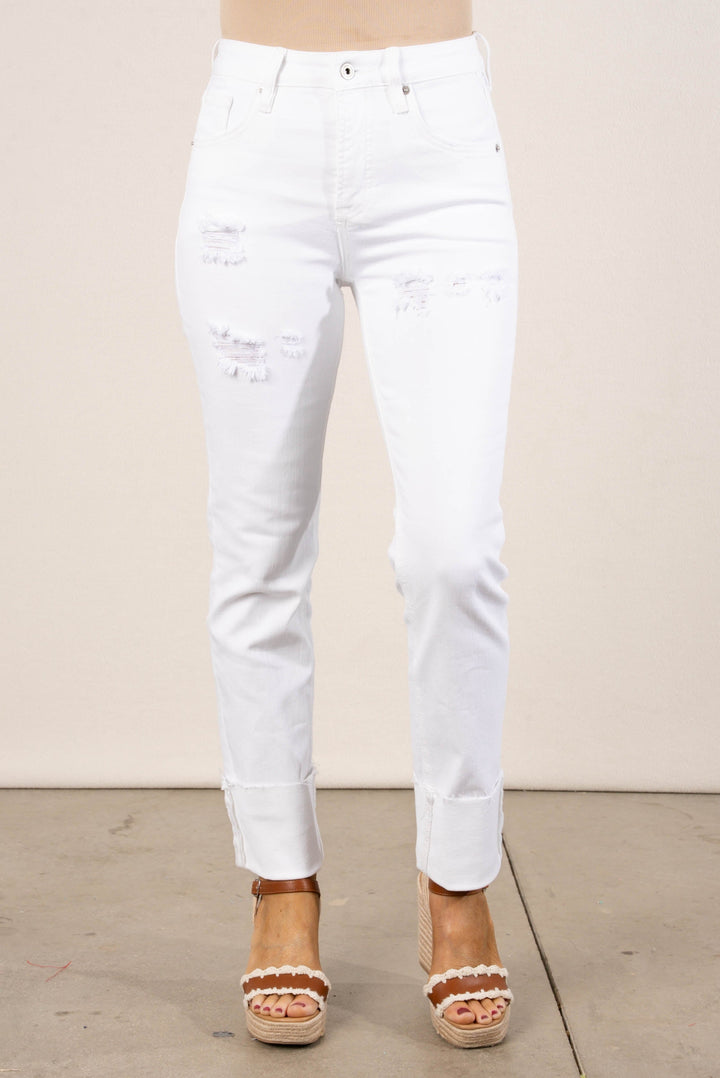 Mica High Rise Slim Straight Leg Jeans