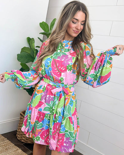 Botanical Tiered Dress