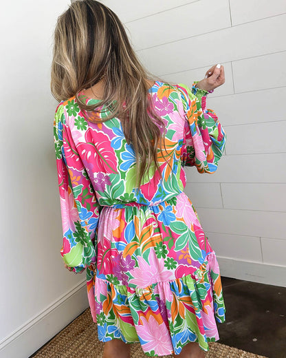 Botanical Tiered Dress