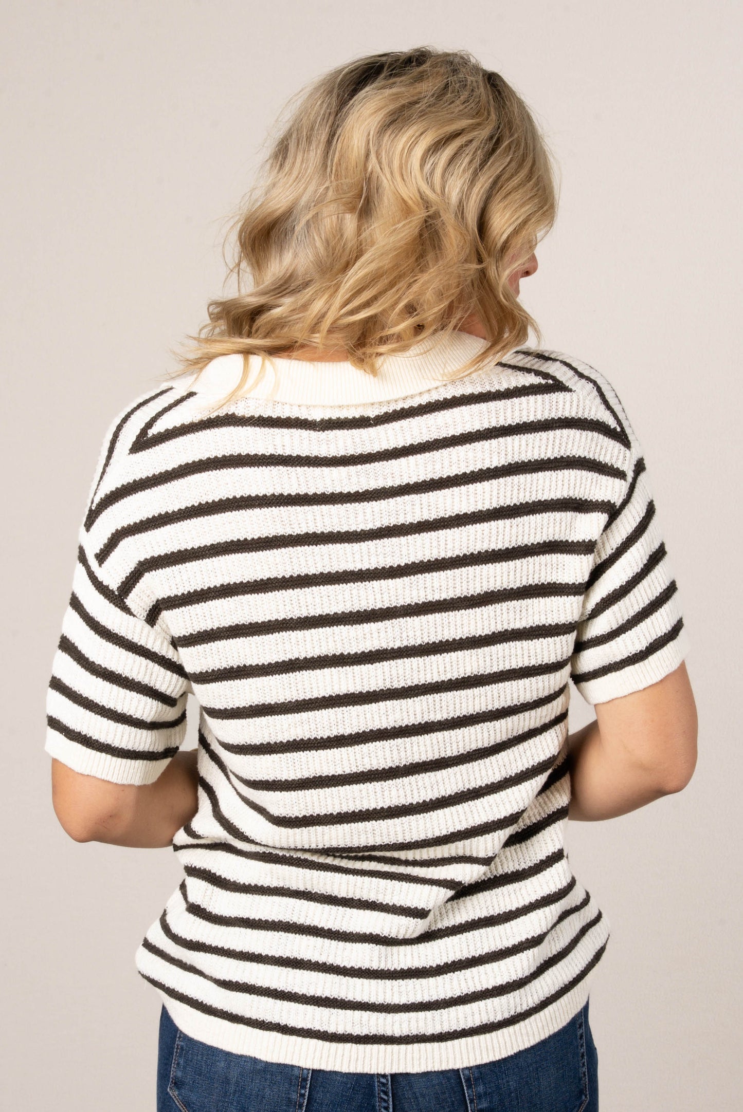 Amanda Stripe Henley Top