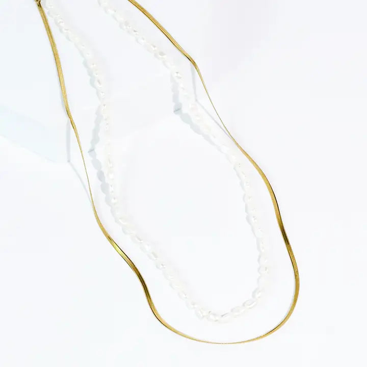 Double Baby Pearl Necklace