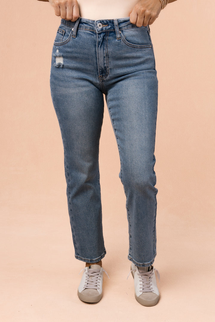 Special A Mid Rise Crop Slim Bootcut Jeans *Final Sale*