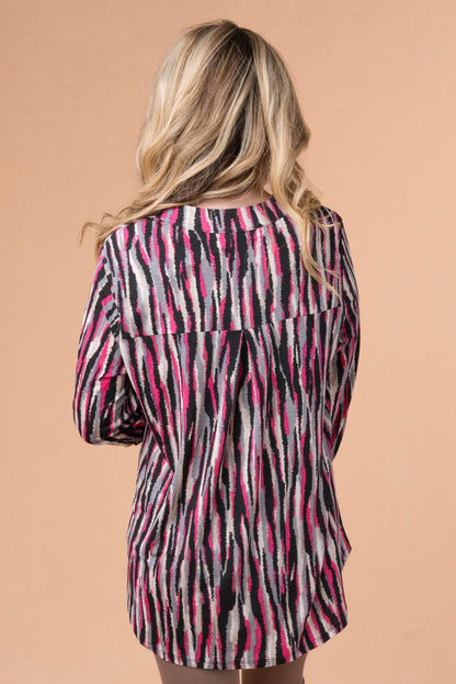 Liz Printed Tab Sleeve Top *Final Sale*