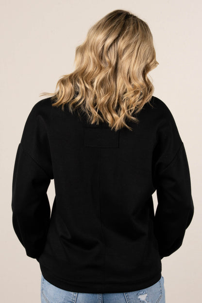 Half Snap Drawstring Pullover
