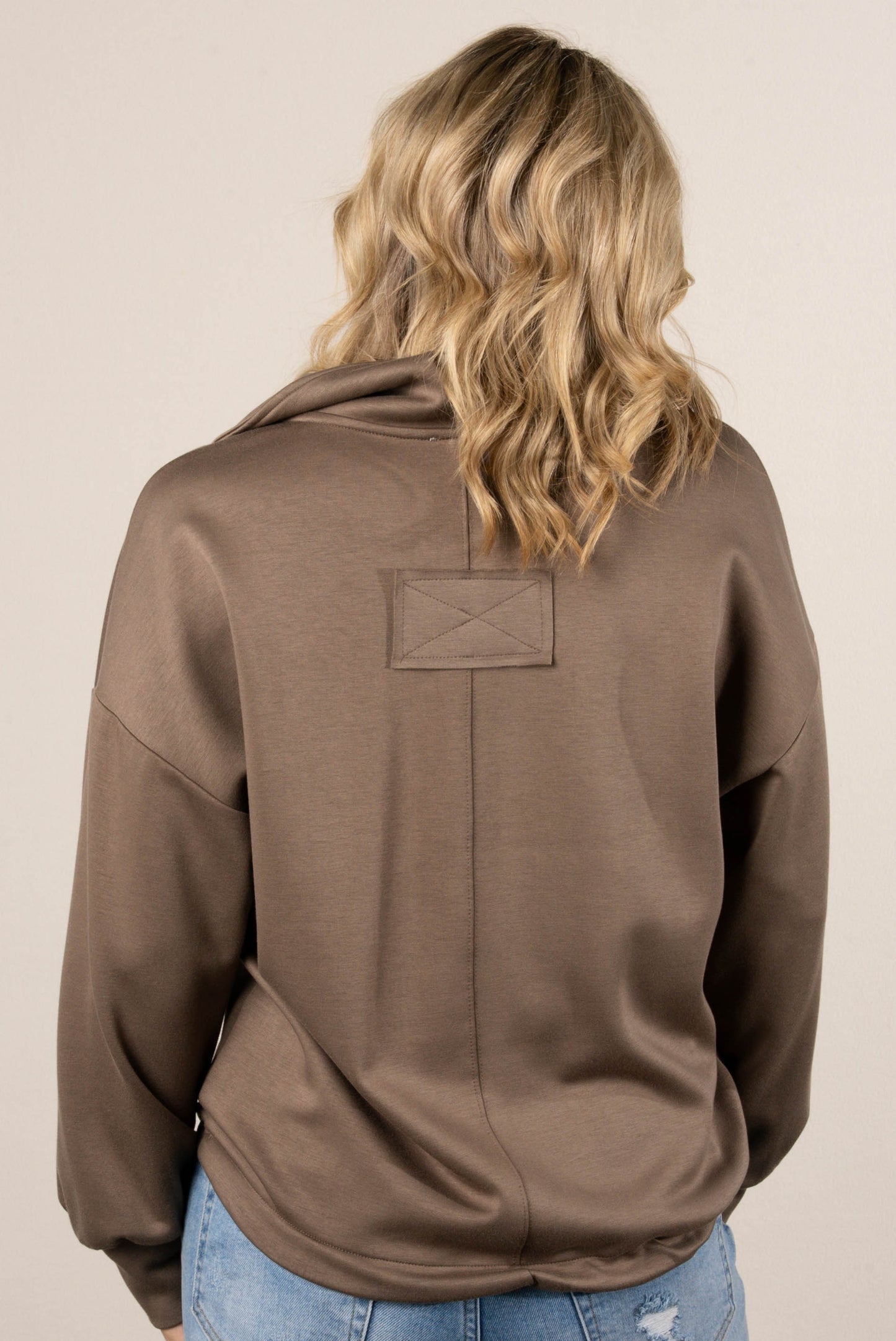 Half Snap Drawstring Pullover