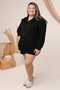 Shirt + Shorts Button Up Romper *Final Sale*