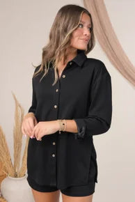 Shirt + Shorts Button Up Romper *Final Sale*