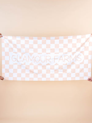 Glamour Farms Checked Beach Towel *Final Sale*