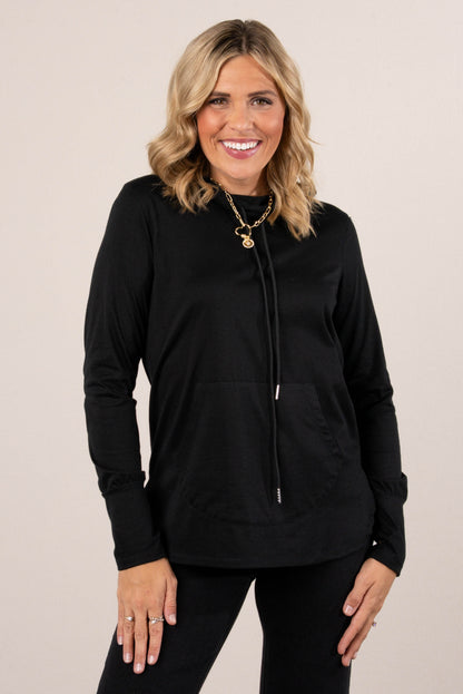 Thumbhole Cuff Hooded Pullover