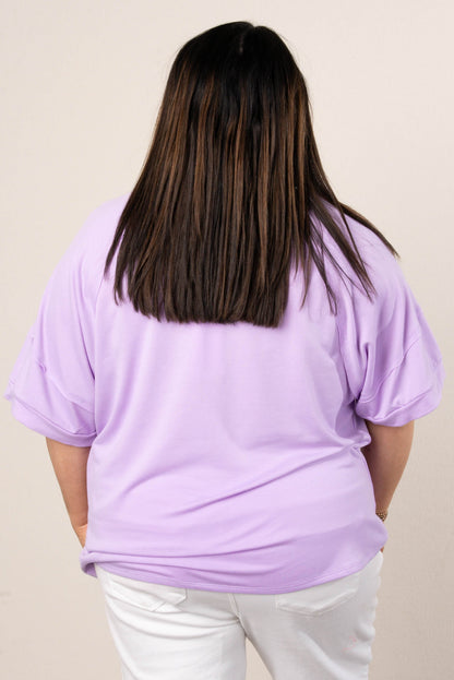Oversized Raglan Tiered Sleeve Top