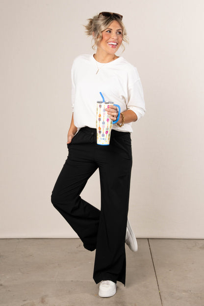 Top Stitch Dolman Pullover