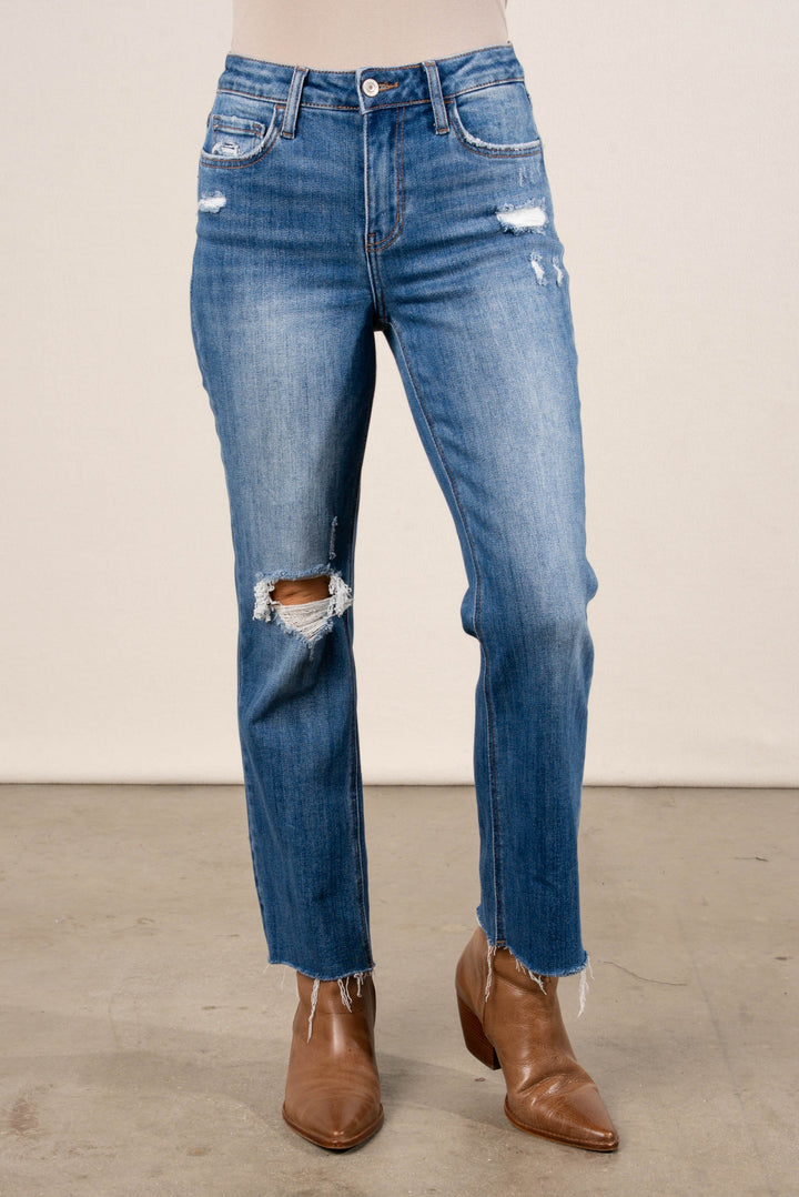 Lovervet High Rise Crop Flare Jeans