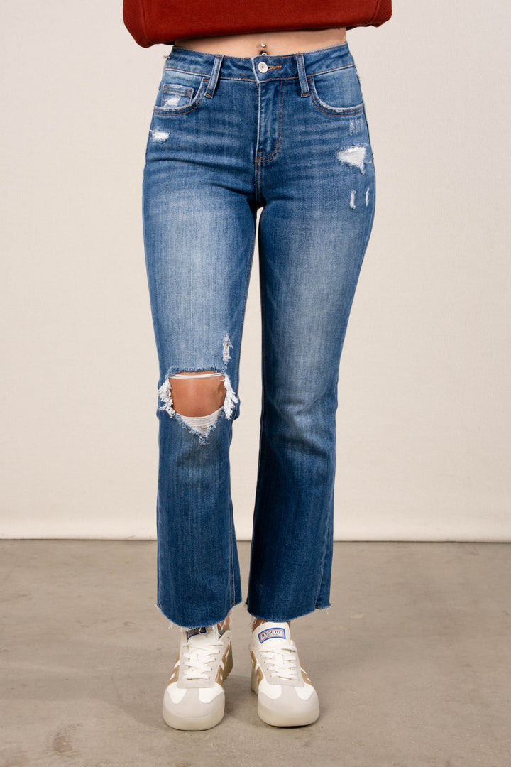 Lovervet High Rise Crop Flare Jeans