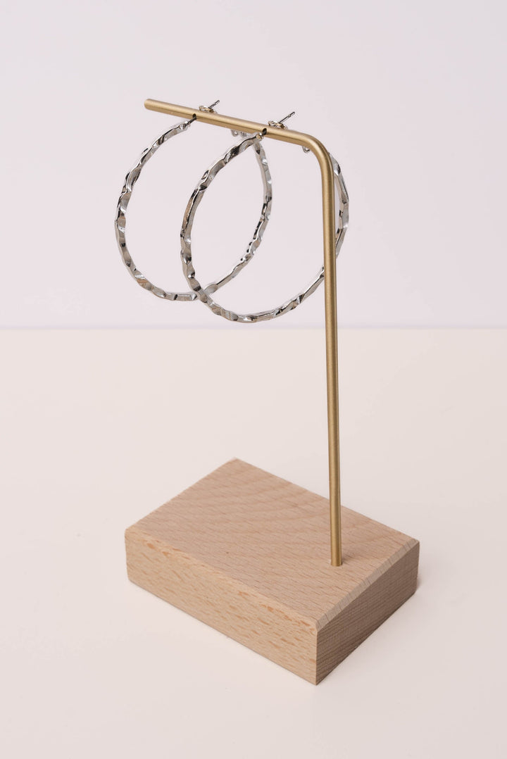 Hammered Hoop Earrings