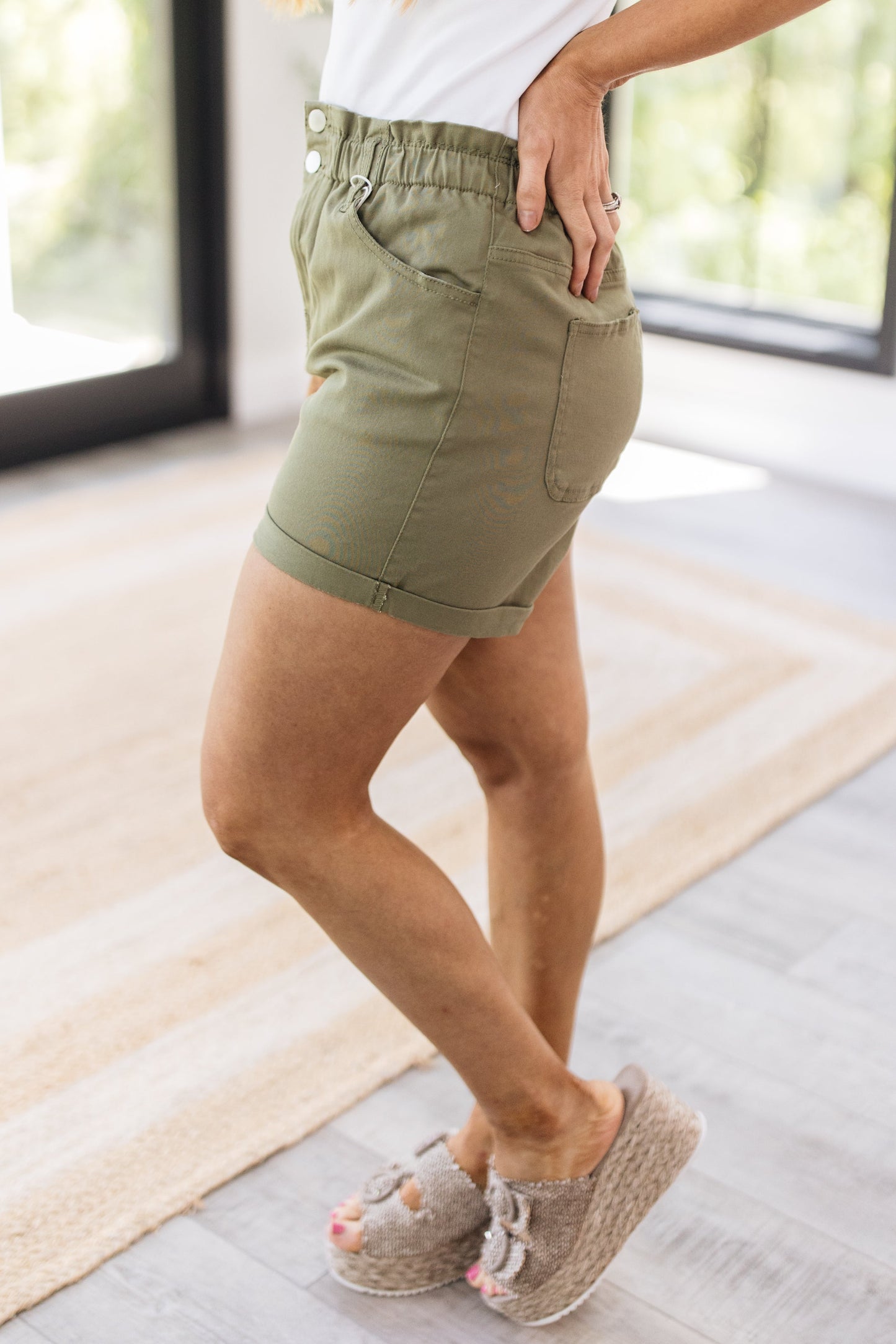 Twill Paper Bag Shorts *Final Sale*