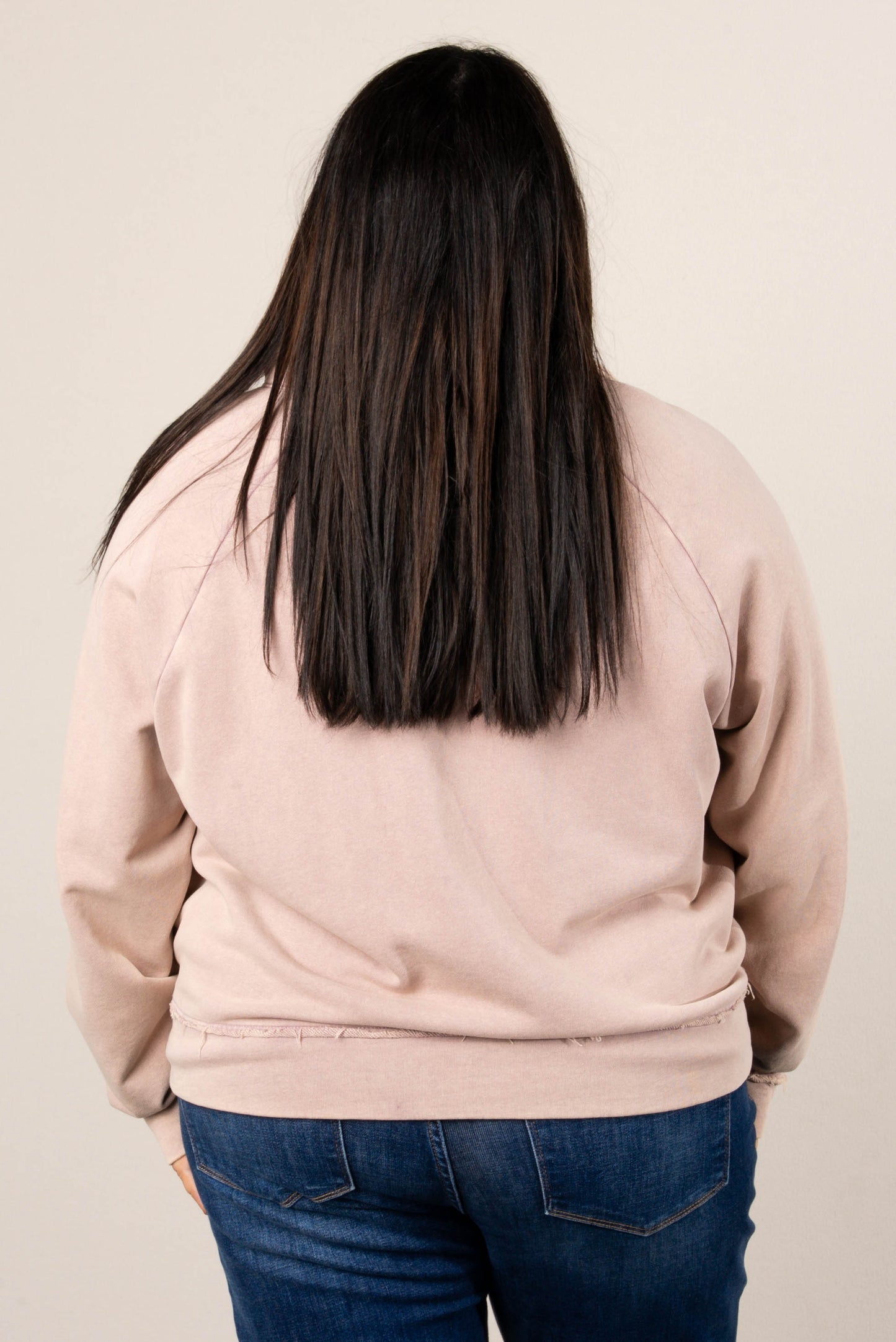 Washed Henley Polo Pullover
