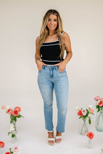 Contrast Trim Sweater Tank *Final Sale*