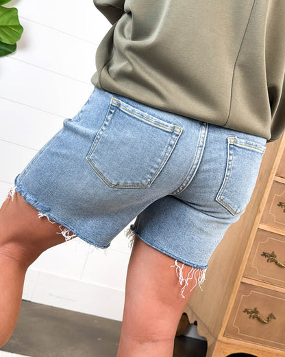 Zenana | Landry Mid Rise Denim Shorts