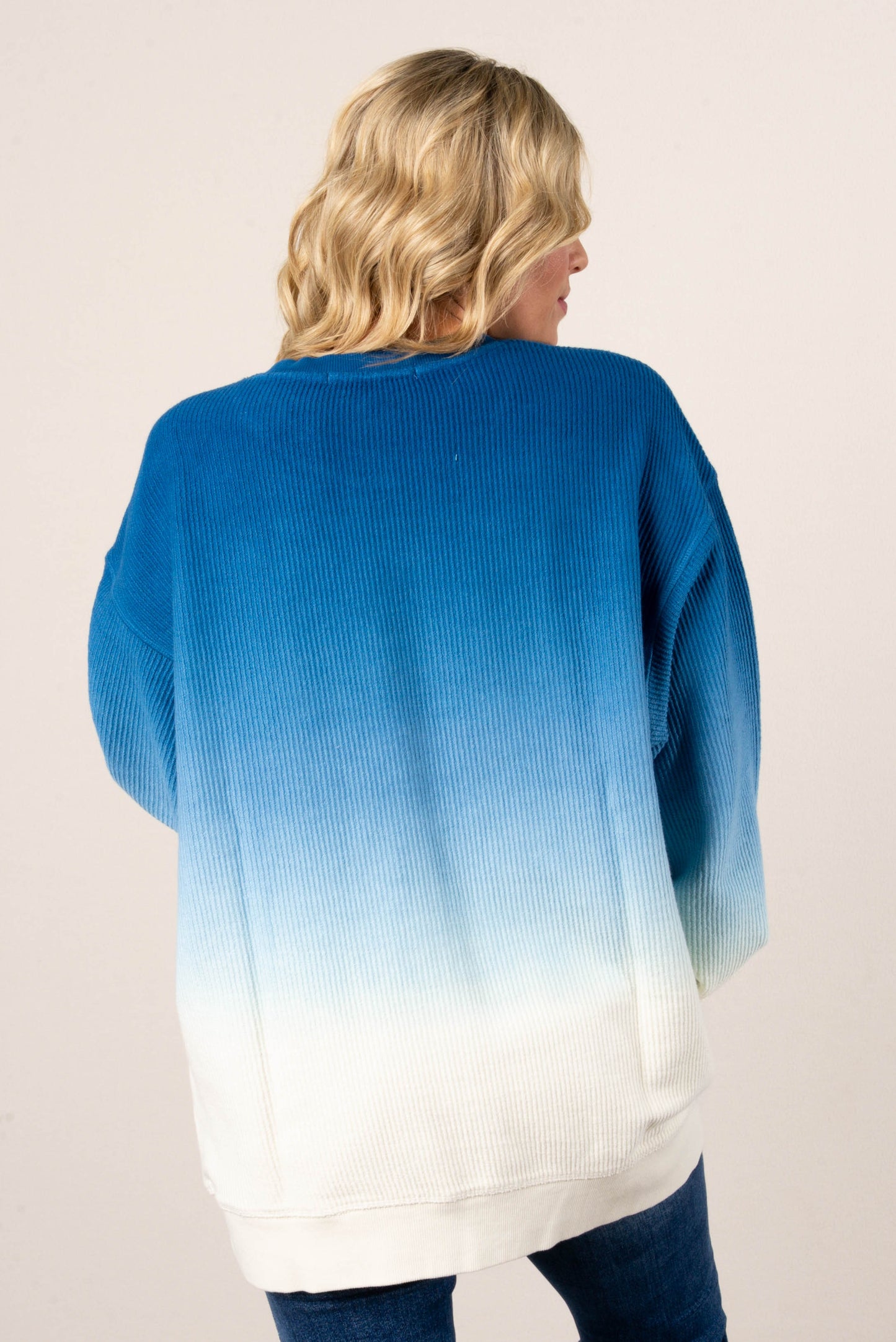 Ombre Cozy Cord Sweatshirt