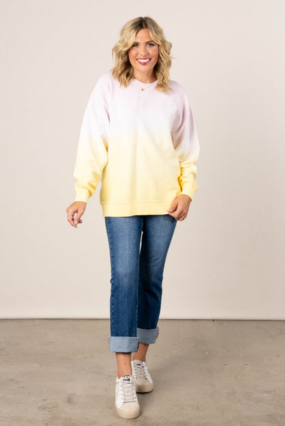 Ombre Cozy Cord Sweatshirt