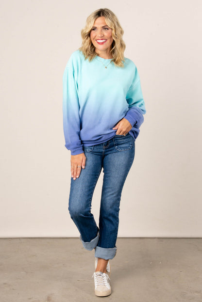 Ombre Cozy Cord Sweatshirt