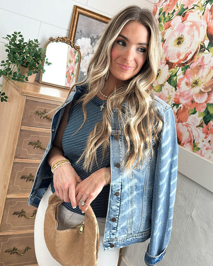 Striped Raw Edge Tank