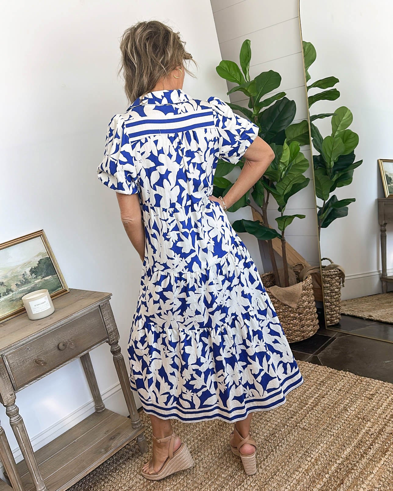 Botanical Tiered Midi Dress