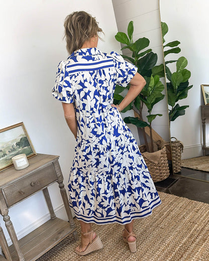 Botanical Tiered Midi Dress