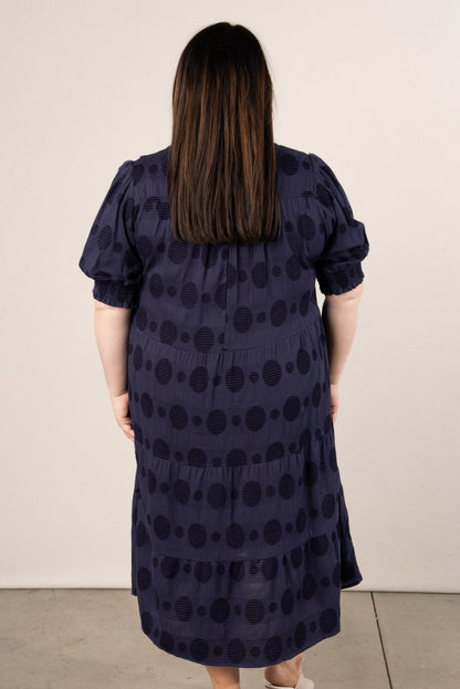 Swiss Dot Tiered Midi Dress