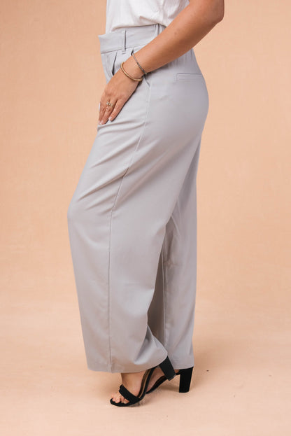 sku32541 | High Waist Front Pleat Trouser Pants *Final Sale*