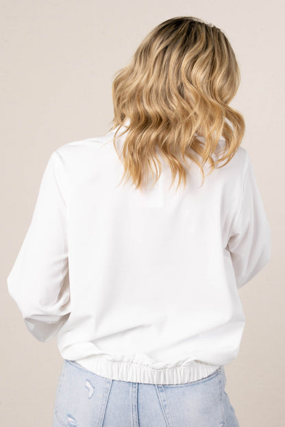 Textured Half Zip Athleisure Pullover