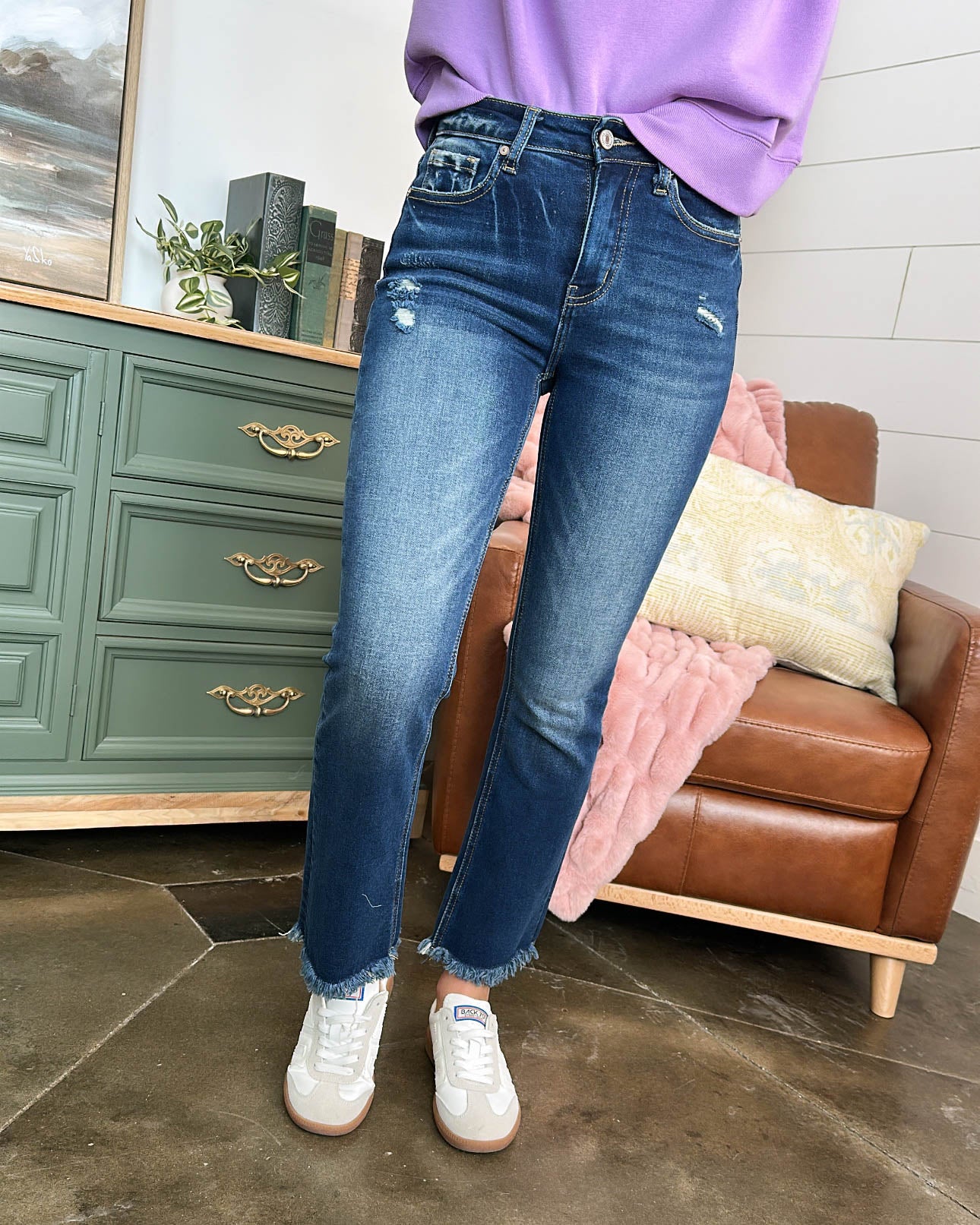 Zenana | Layla High Rise Crop Straight Leg Jeans