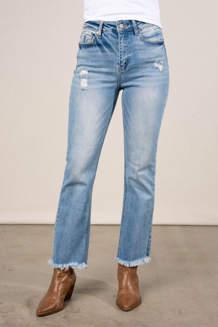 Zenana | Layla High Rise Crop Straight Leg Jeans
