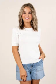Lightweight Half Sleeve Sweater *Final Sale*