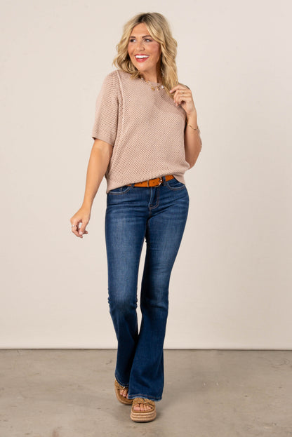 Open Knit Dolman Sweater